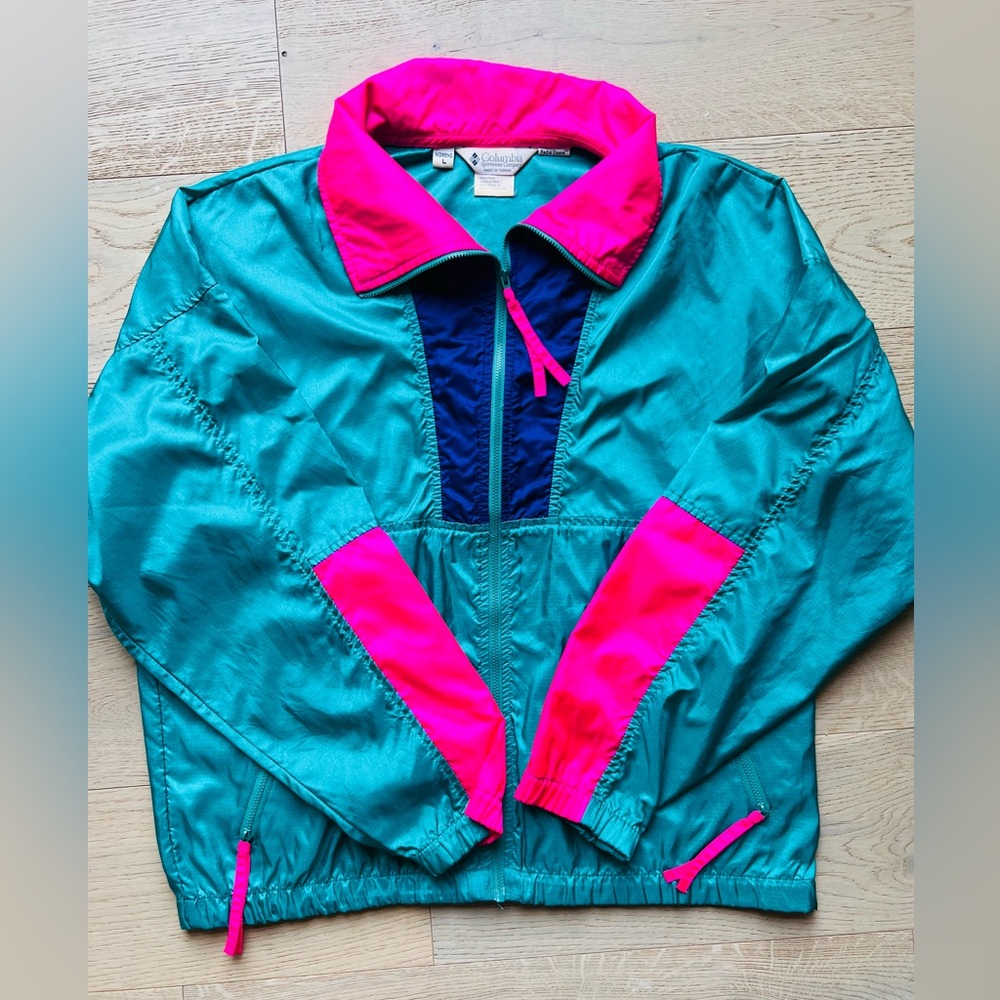 VTG Columbia Women's Colorblock Lightweight
Windbreaker Jacket Thin SZ:L